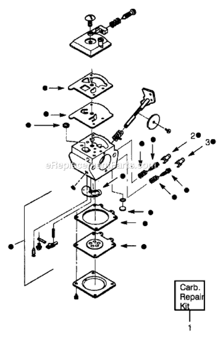 Page B Diagram and Parts List for XT85  Weed Eater Trimmer